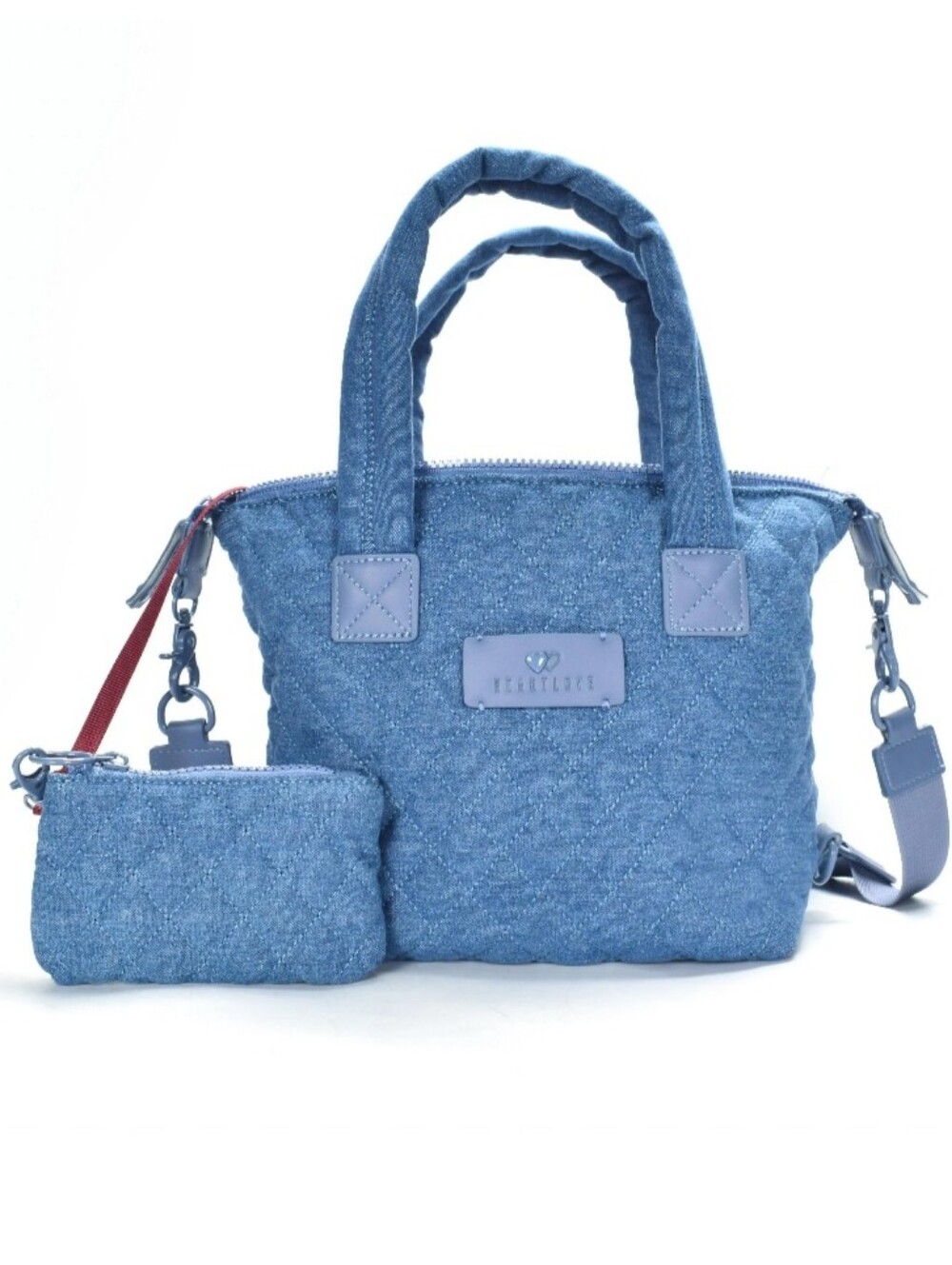 Denim Crossbody Tote - Mid-Size
